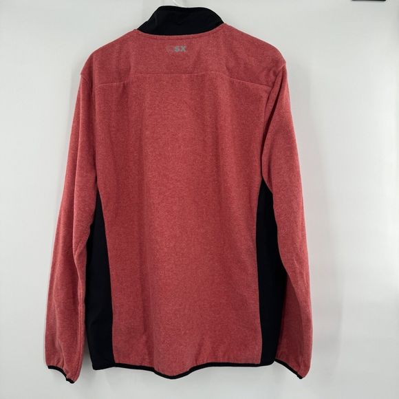 MSX by Michael Strahan 1/4 Zip Lightweight Fleece Red Black NWT Size XL - Picture 3 of 9